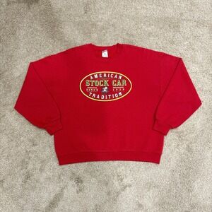 Vintage Y2K Stock Car American Tradition Crewneck‎ Sweatshirt XL